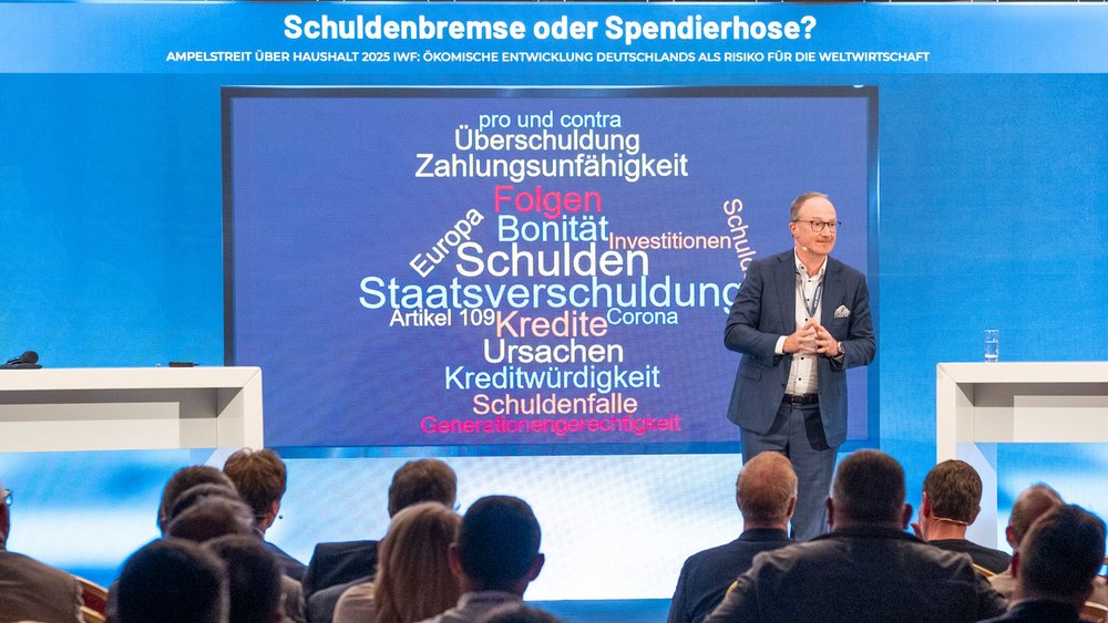 Prof. Dr. Lars Feld spricht über den Ampelstreit über den Haushalt 2025 und die Einschätzung des IWF zur ökonomischen Entwicklung Deutschlands als Risiko für die Weltwirtschaft