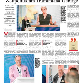 Mallorca Magazin: „Weltpolitik am Tramuntana-Gebirge."