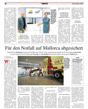 Mallorca Magazin 52/2020: „Für den Notfall auf Mallorca abgesichert."