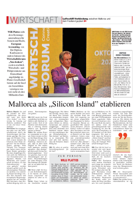 Mallorca Magazin: „Mallorca als „Silicon Island" etablieren."