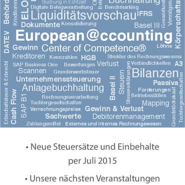 Steuerneuheiten und Veranstaltungen Juli 2015