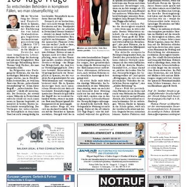 Mallorca Zeitung Nr. 681 - 21. Mai 2013:"Mehr als eine 183-Tage-Frage." Mit Günther Strunk und Thomas Fitzner.