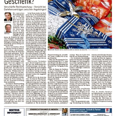 Mallorca Zeitung Nr. 741 -17. Juli 2014: "Darlehen oder Geschenk?"