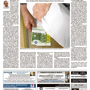 Mallorca Zeitung Nr. 743 - 31. Juli 2014: "Keine Gnade für Sparer."