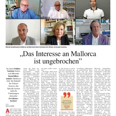 Mallorca Magazin 18/2020; Das Interesse an Mallorca ist ungebrochen Mallorca Magazin - Dennoch Unsicherheit auf dem mallorquinischen Immobilienmarkt