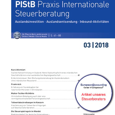 PIStB Praxis Internationale Steuerberatung 03/2018