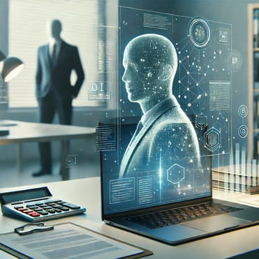 KI-Illustration Einsatz von Künstlicher Intelligenz in der Steuerberatung