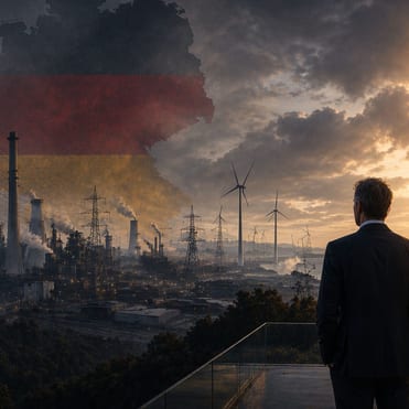 KI-Illustration Wirtschaftsstandort Deutschland