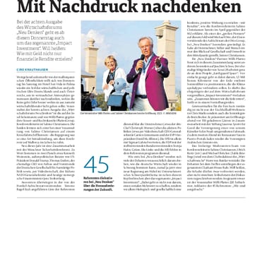 Mit Nachdruck nachdenken