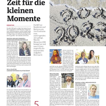 Mallorca Zeitung Nr. 1182 - 29. Dezember 2022: "Zeit für die kleinen Momente."