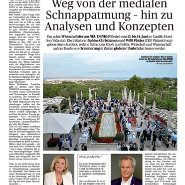Weg von der medialen Schnappatmung – hin zu Analysen und Konzepten