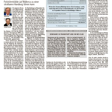 Mallorca Zeitung Nr. 851 - 25. August 2016: "Tatort Finca"