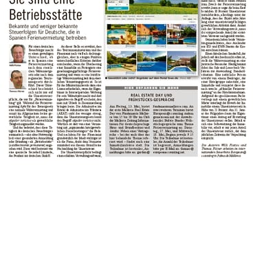 Mallorca Zeitung Nr. 835 - 5. Mai 2016: "Gratuliere, Sie sind eine Betriebsstätte."