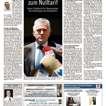 Mallorca Zeitung Nr. 689 - 18. Juli 2013: "Selbstanzeige zum Nulltarif." Mit Willi Plattes und Thomas Fitzner.