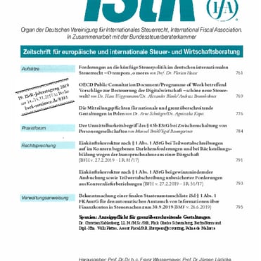 Internationales Steuerrecht iStR