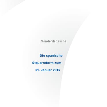 Sonderandantendepesche Steuerreform 2015