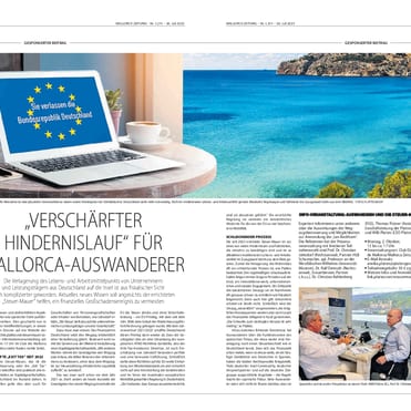 Zeitungsartikel von der MallorcaZeitung