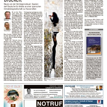 Mallorca Zeitung Nr. 734 - 19. Mai 2014: "Der Schutzwall bröckelt." Mit Willi plattes und Thomas Fitzner.