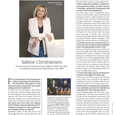 Sabine Christiansen im exklusiven Interview mit dem Stern