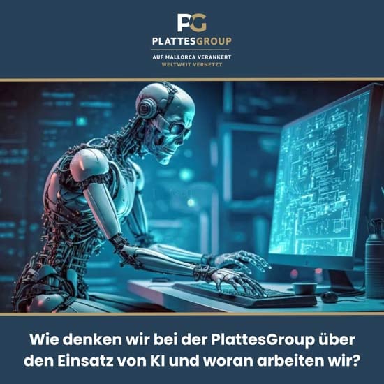 Roboter an einem Bildschirm