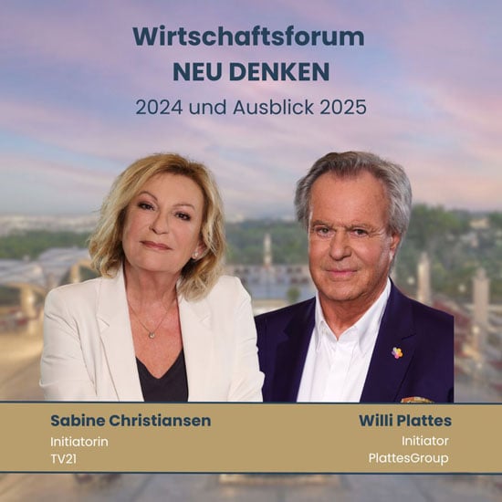 Die Initiatoren Sabine Christiansen und Willi Plattes