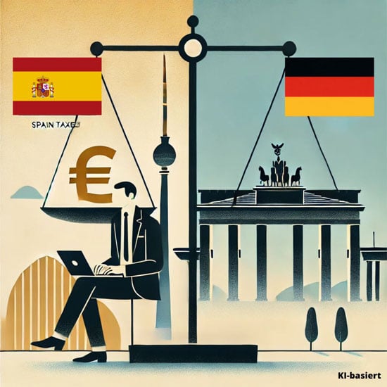 Illustration Lex Beckham und Doppelbesteuerung Deutschland-Spanien