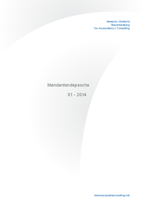 Mandantendepesche Januar 2014