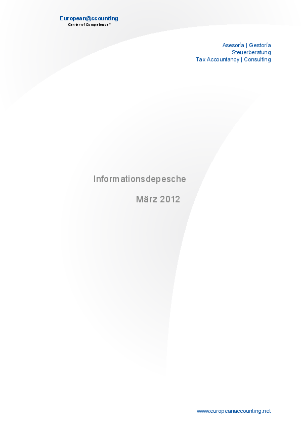 Mandantendepesche März 2012