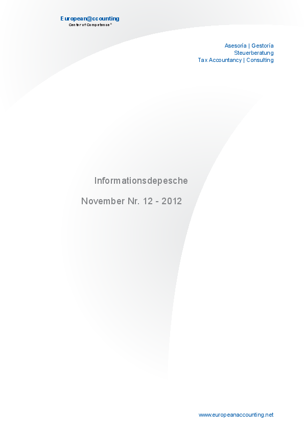 Mandantendepesche Dezember 2012