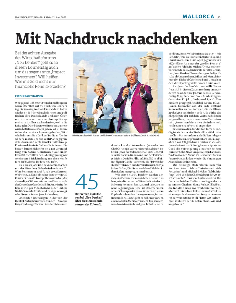 Mit Nachdruck nachdenken